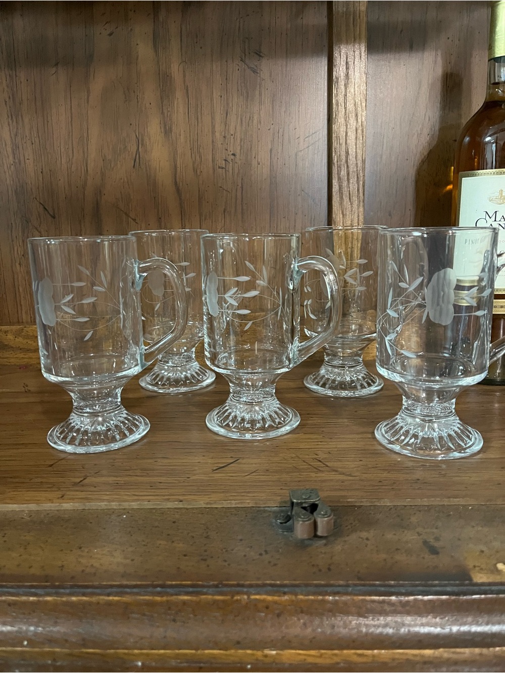 Princess House Crystal mugs 5pc